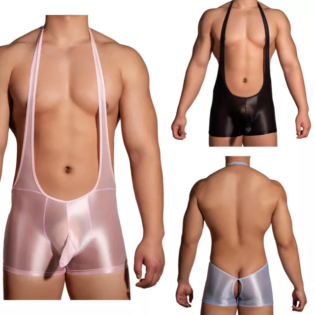 Men's Bodysuit Wrestling Singlets Supporters Sport Tank Active Leotard Jumpsuits