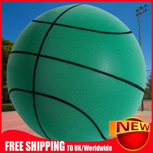 24cm Mute Basketball Size 7 Silent Basketball for Indoor Activities(Green)