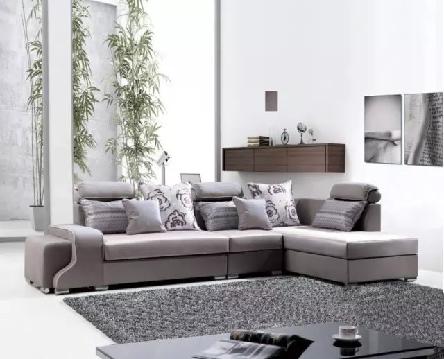 Divano Salotto Mega Sofa Tessuto Angolare Sofa Moderno Soggiorno Con Cuscini Ita