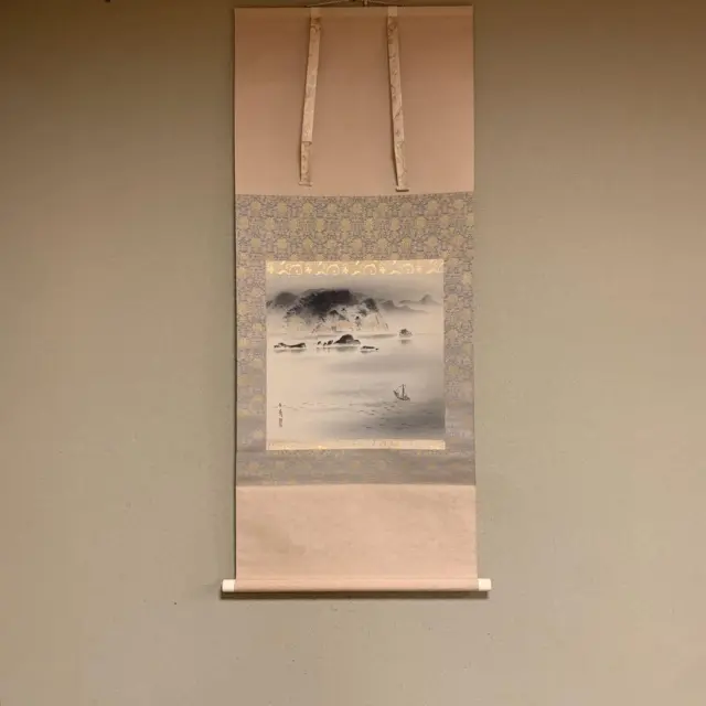 132 x 54 cm Landscape Japanese Hanging Scroll Kakejiku Asian Culture Painting