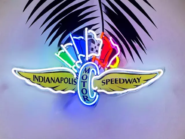 Indianapolis Motor Speedway IN 32" Neon Lamp Light Sign With HD Vivid Printing