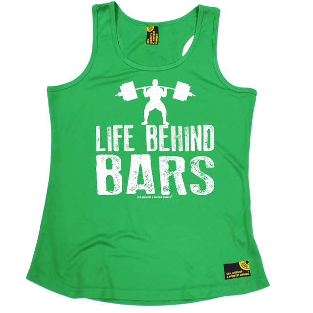 Life Behind Bars haltérophilie SWPS FEMMES COUPE SÈCHE GILET anniversaire entraînement de gym
