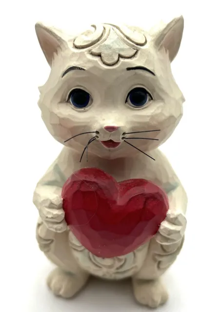 Jim Shore "Purr-fectly Loved" Cat Holding Heart.