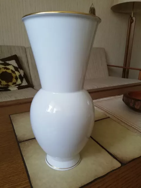 KPM Porzellan große Vase "Halle 3"  31cm hoch mit GOLDRAND 2.Wahl