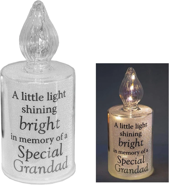 Pensieri di te candela commemorativa con formulazione - nonno