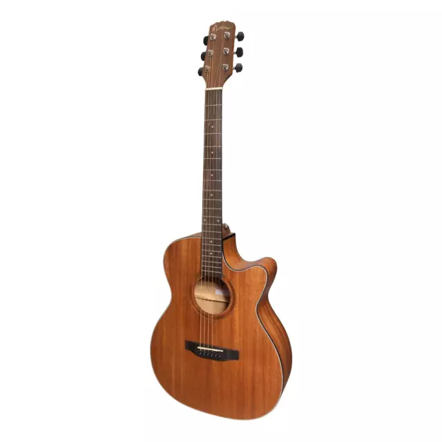 Martinez 'Natural Series' Mahogany Top Acoustic-Electric Small Body Cutaway Guit