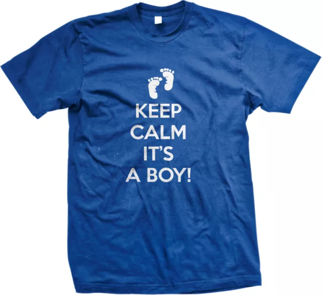 Keep Calm It's A Boy Having Baby Parents Footprints New Son Born Men's T-Shirt