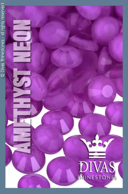 DIAMANTES DE IMITACIÓN DE NEÓN rosa eltanina #2020 cristal de vidrio 'Amatista'
