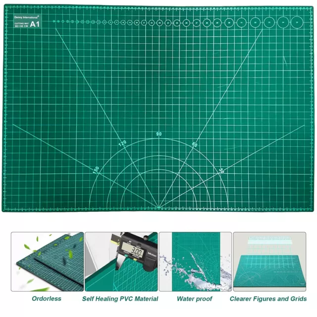 A1 Cutting Mat Non Slip Self Healing Printed Grid Lines