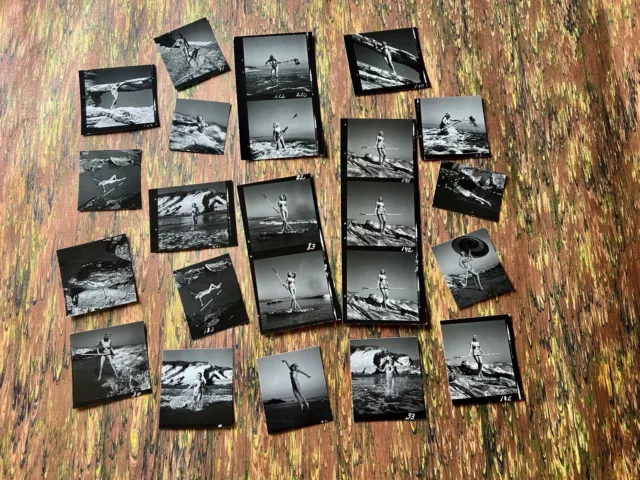 23 FAMOUS PHOTOGRAPHER André de Dienes  BLACK WHITE NUDE CONTACT SHEET  PHOTOS