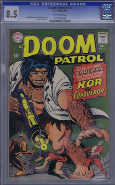 Doom Patrol #114 DC 1967 CGC 8.5 (VERY FINE +)
