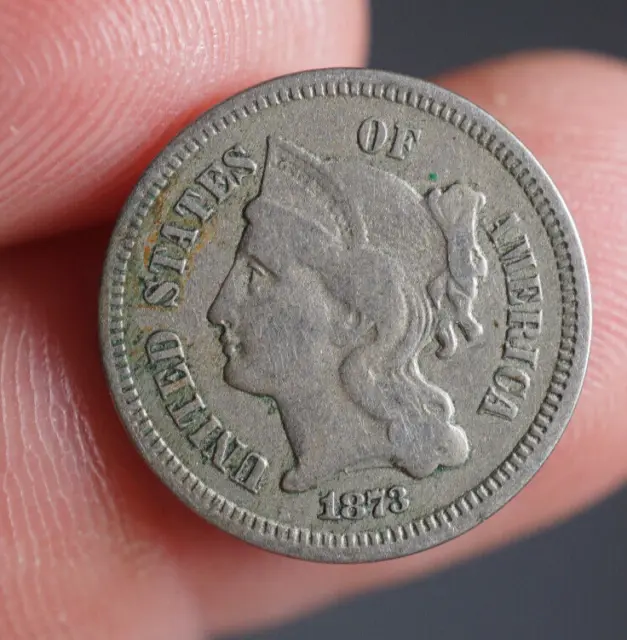 1873 Three Cent Nickel 3c Circulated