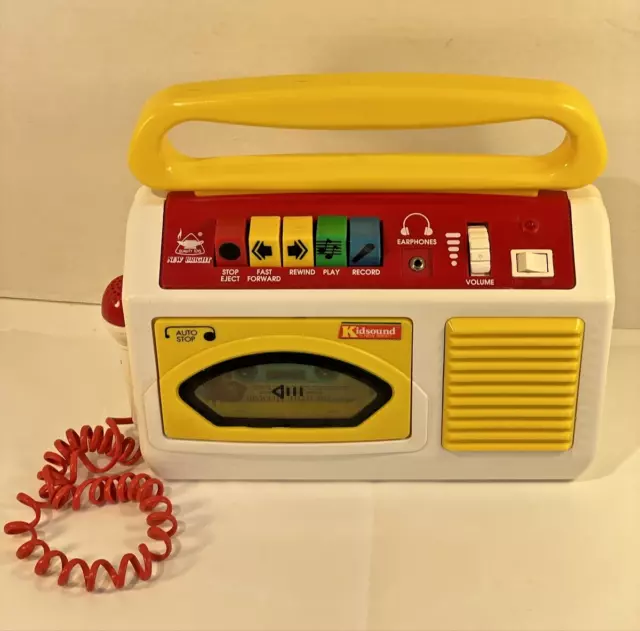 Kid Sound by NEW BRIGHT Sing Along Cassette Player Recorder Toy VTG 1990 w/ Tape