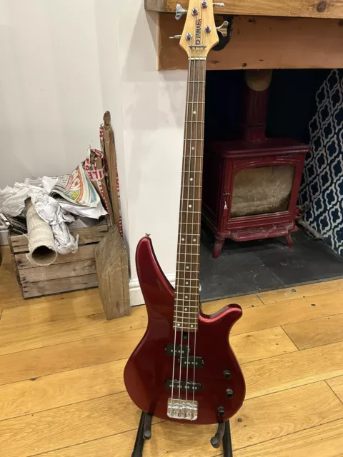 Yamaha RBX 170-Electric Bass Guitar-Metallic Red (With Bag) And Beginners Manual