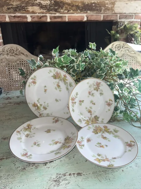 Haviland AUTUMN LEAF Limoges 2 Salad Plates plus 2 Bread Plates 6.5' and 7.5"