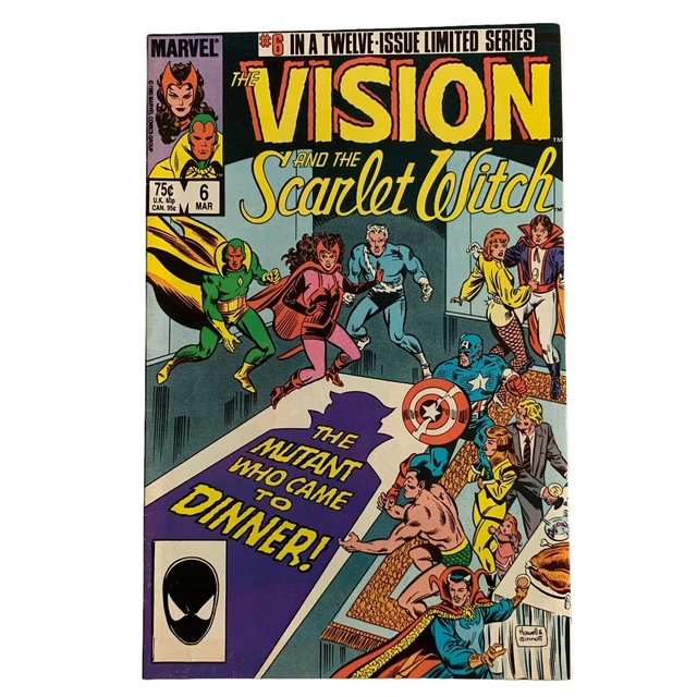 VTG 1986 The Vision & The Scarlet Witch #6 Comic Book Marvel Comics