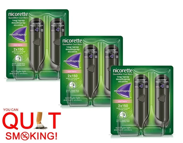 Nicorette Quickmist Freddo Bacca 1mg Spray 2x150ml Scadenza = 2024 (Confezione