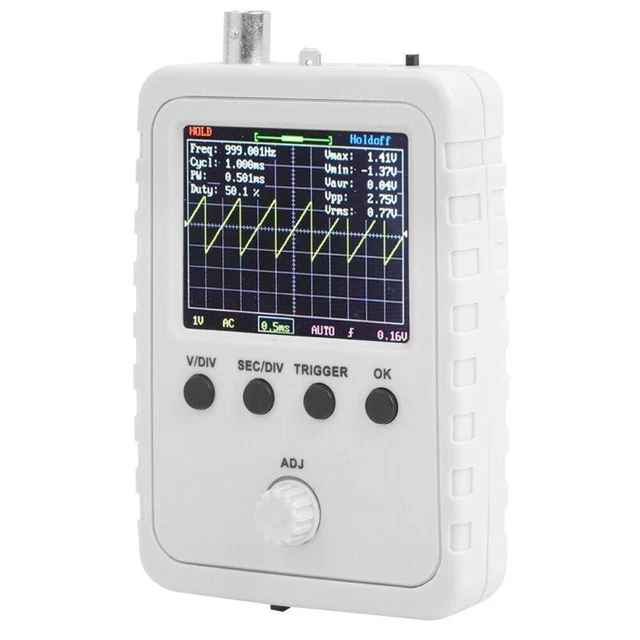 Tragbares Handoszilloskop, 5 mV/Div-20 mV/Div, LCD-Display, Speicherfunktion