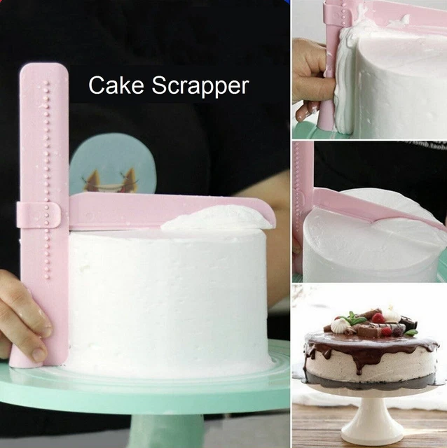 Raspador de pasteles ajustable helado más suave herramientas de decoración espátula bordes artesanal NUEVO
