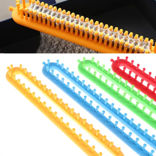 Kit de telar de punto de bufanda rectangular conjunto bufandas de aguja de coser hágalo usted mismo artesanía herramienta L wi