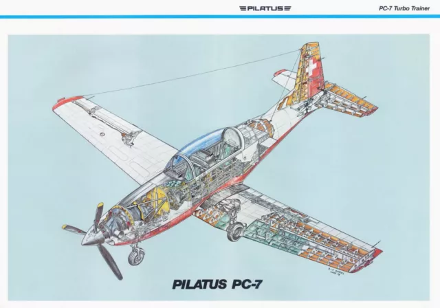 PILATUS PC-7 TUBO TRAINER - BROCHURE, TRAINING MANUAL & AFM.     DOWNLOAD or DVD 3