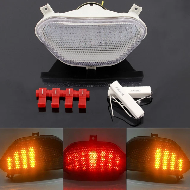 Feu Arrière LED Intégré Pour Honda CBR600RR 2007-2012 - Stop, Clignotants, Feu De Position - Rouge - Plastique PVC Résistant - 9