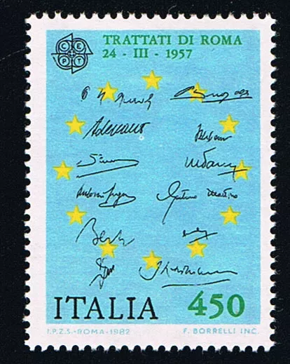 ITALIA IL FRANCOBOLLO EUROPA CEPT TRATTATI DI ROMA 1982 nuovo**
