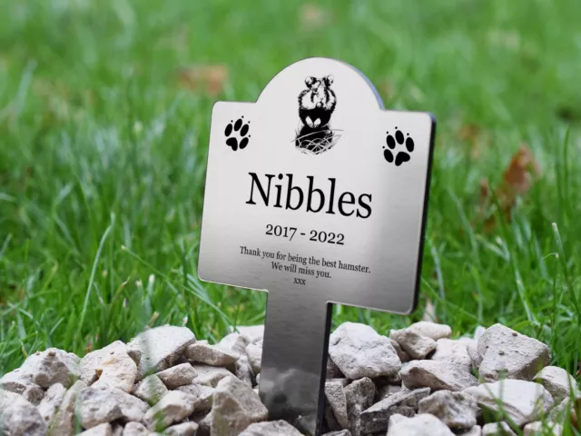 Pieu de plaque commémorative pour hamster animal de compagnie personnalisé - étanche jardin extérieur