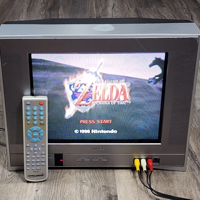 TOSHIBA 14& RETRO Gaming TV With Remote CRT Television Flat Glass