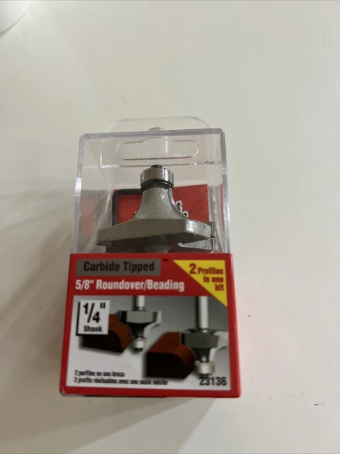 Vermont American 1-3/4in. D X 5/8in. R X 2-5/8in. L Tipped Round Over Router Bit