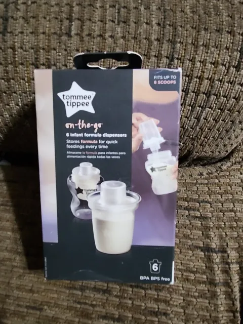 Tommee Tippee Closer To Nature Milk Powder 6 Dispensers Fits 8 Scoops