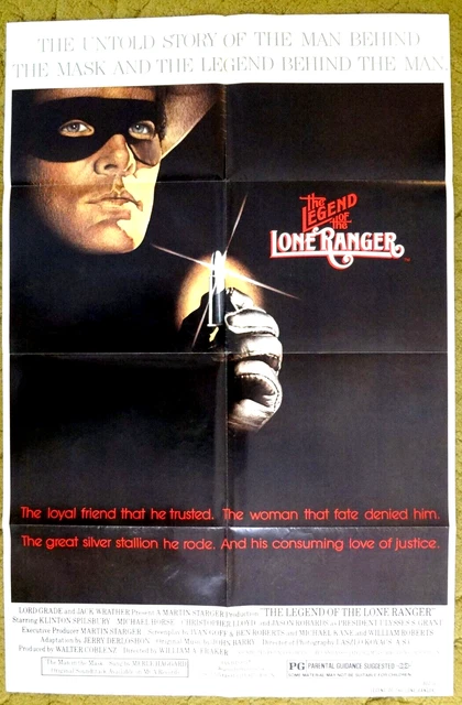 legend of man behind the mask -- 1981 poster 27x41 -- "LEGEND of the LONE RANGER