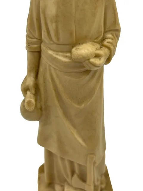 Vintage Mid Century Catholic St Joseph the Worker Plastic Statuette Figurine 6" 3