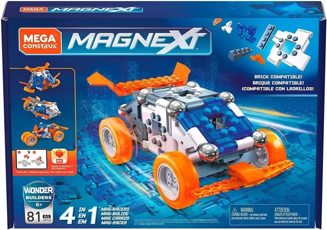 Mega Construx Magnext 4-in-1 Mag-Racers Construction Set NIB