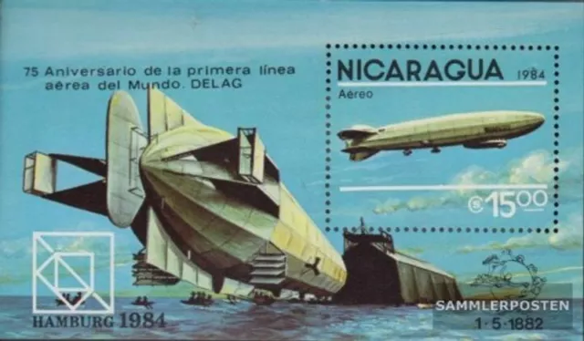 Nicaragua Block158 (kompl.Ausg.) postfrisch 1984 75 Jahre Zeppelin