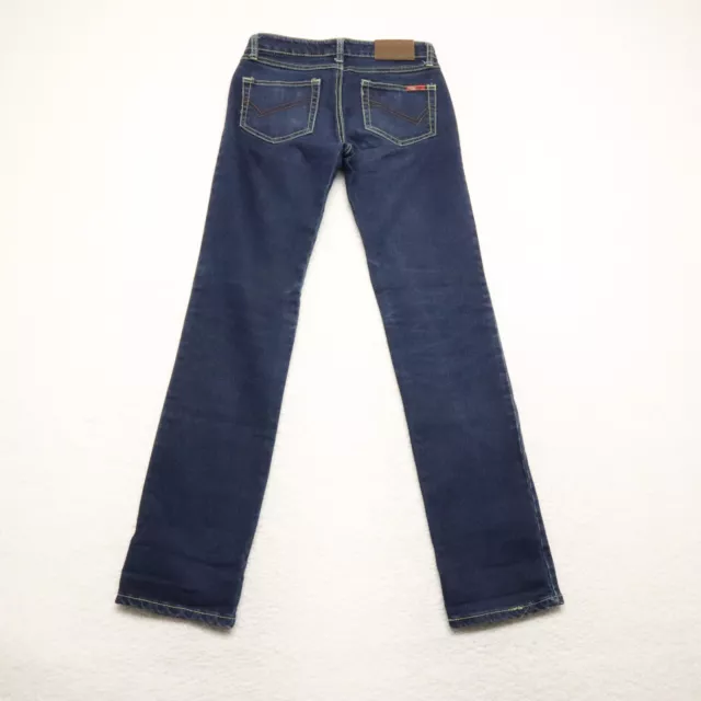 Only Jeans Women's Size 27 Blue Slim Fit Straight Leg Dark Wash 100% Cotton Jean 2