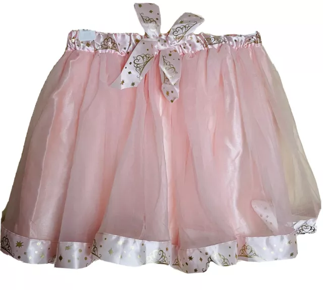 Disney Parks Authentic Original Skirt girls pink tutu Layered Bow Pull On Large