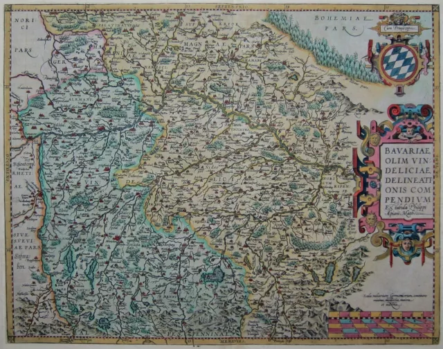 Bavariae - Bayern - Abraham Ortelius - Original 1609 - Oberbayern - Niederbayern