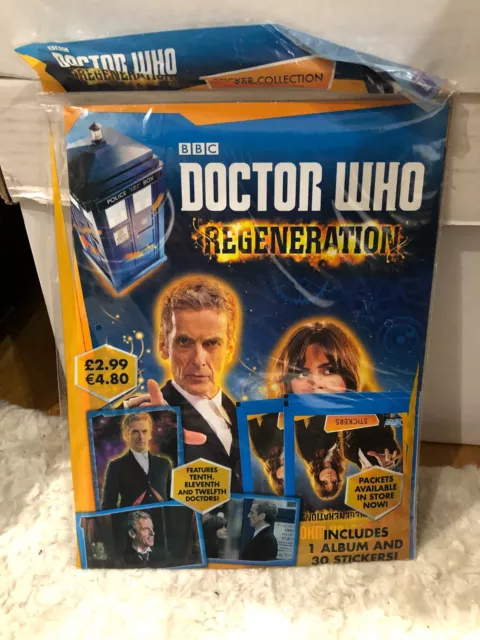 Doctor Dr Who Regeneration Sticker Book Album 30 Stickers Pack Set Starter New