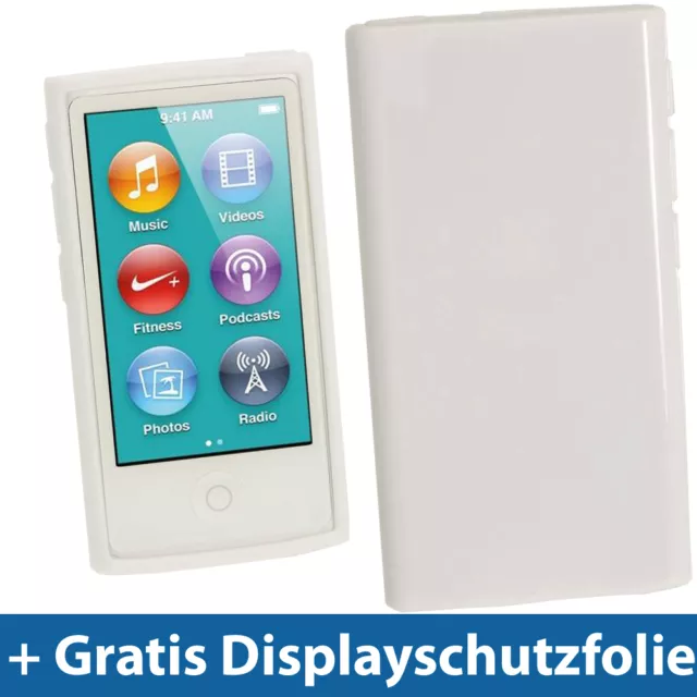 Weiß Etui TPU für Neu Apple iPod Nano 7. Gen Generation 7G 16GB Gel Tasche Hülle