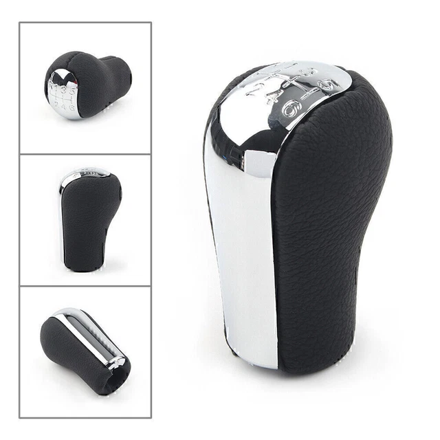 Pomello Cambio Auto 5 Marce In Plastica Nero/Argento Per Toyota Aygo, Verso, Corolla, RAV4, Yaris, Avensis