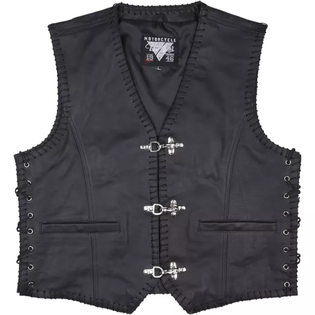 Uomo Biker Gilet Pelle 5XL - Modeka Badlands - Retrò Vintage Gilet