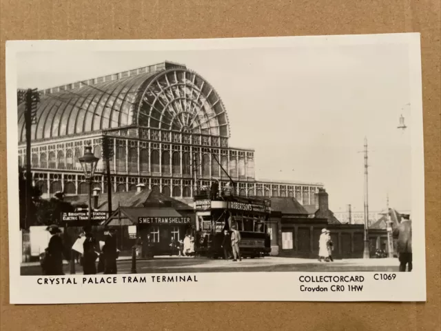 Old Crystal Palace Tram Terminal Picture Postcard.