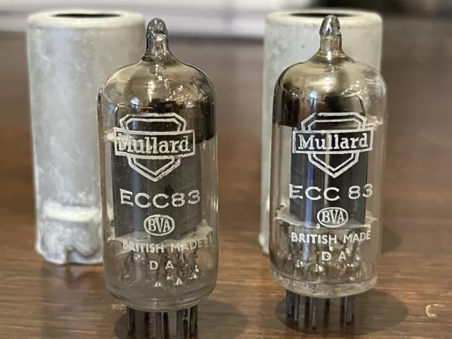 Mullard ECC83 x 2 BVA British Made DA