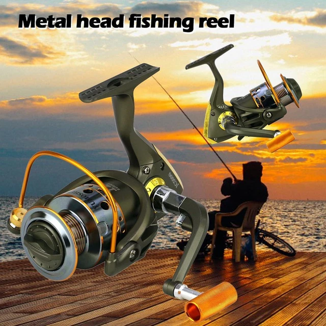 Métal Roue de pôle de mer Moulinet de pêche Roue de rotation Matériel de pêche