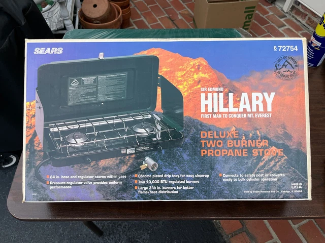 SEARS SIR EDMUND Hillary Single Burner Propane Tank Camping
