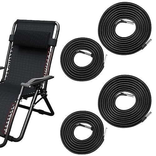Lot de 4 Corde Remplacement élastiques pour Chaise Longue Transat Pliante Inc...