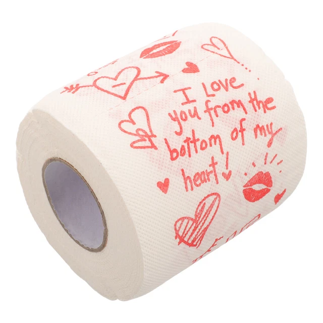 Rotolo asciugamano carta igienica tessuto stampato divertente San Valentino