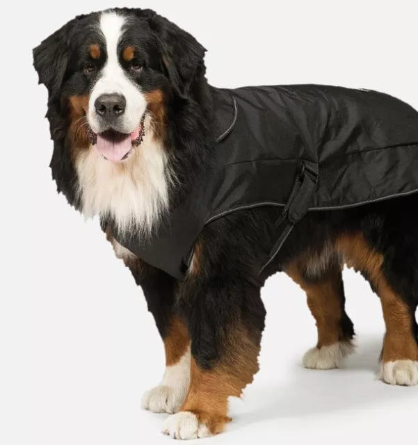 Danish Design 2 In 1 Ultimate Black Harness?Dog Coat 50cm Removable Polar Fleece