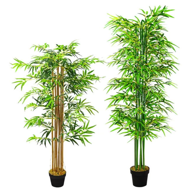 Large Artificial Bamboo Plant Outdoor Indoor Potted Trees Fake Houseplant Office